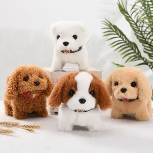 Walking and Barking Electronic Plush Puppy Toy with Lead, Ideal for Kids and Toddlers as a Gift