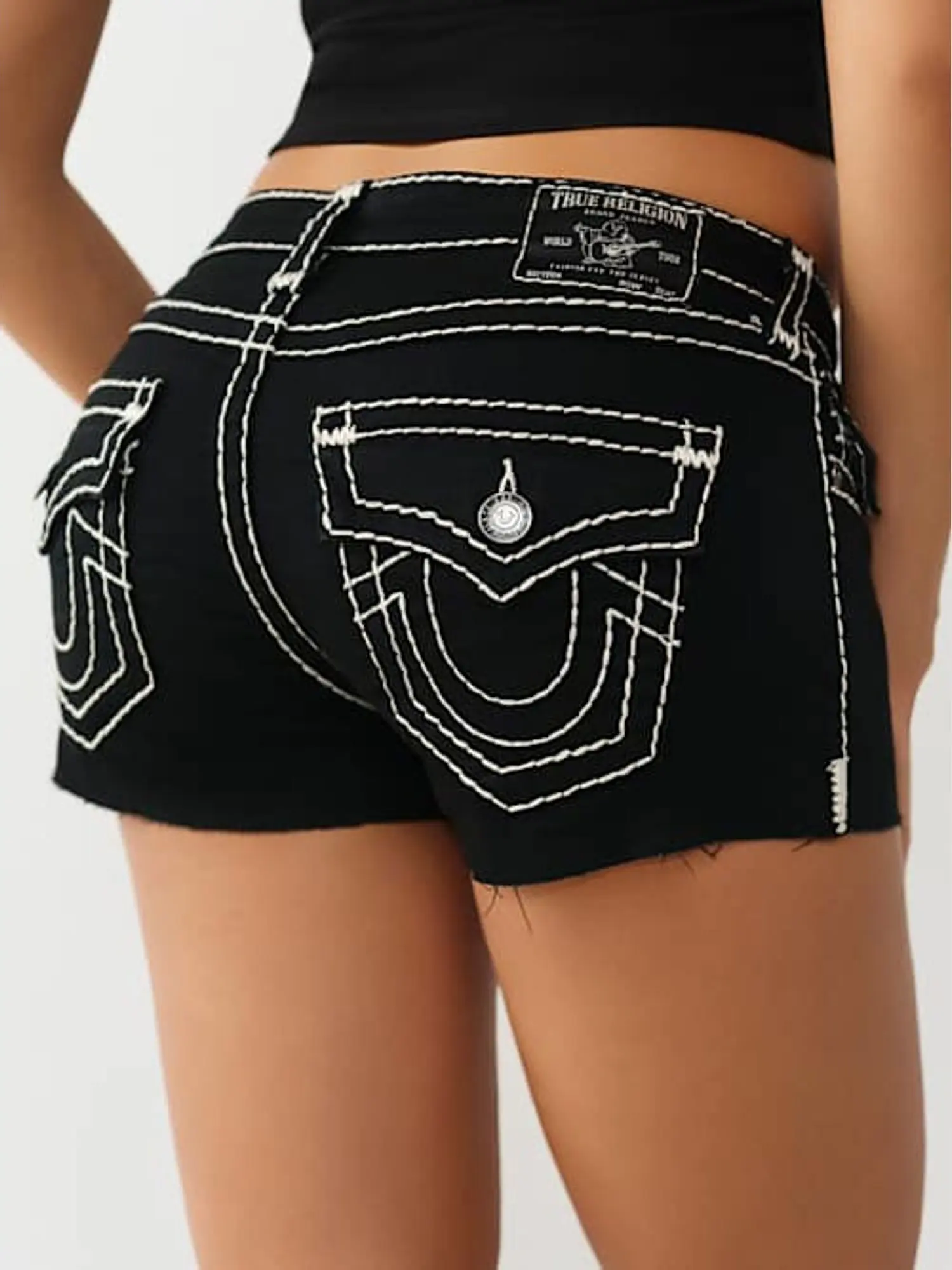 True Religion Women's Joey Low Rise Super T Flap Short