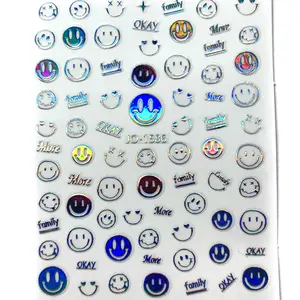 HOLO SMILEY STICKERS - 1 SHEET