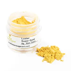 Super Gold Edible Luster Dust Glitter for Baking, Cake Decorating, Chocolate, Fondant, Desserts by Sunflower Sugar Art