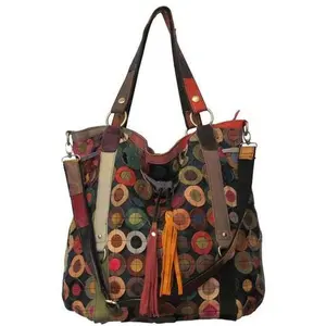 Multi-Colored Lloyd Leather Tote (#1730-9)