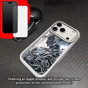 Ordering an Apple model will include a free screen protector of the corresponding model. White Hair Anime Boy Handsome Pattern Sky Eye Staircase TPU Compatible with iPhone 11-17