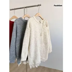 Women'S Winter Korean Style Oversized Round Neck Sweater, Cute Sweaters, Sweater Dress, Sueter, Turtleneck Women, Womens Sweaters, Womens Tops, Brown Sweater, Korean Fashion, Oversized Sweater, Brown Top, Long Sweater, Turtleneck Sweater, Cozy Sweater, Pu