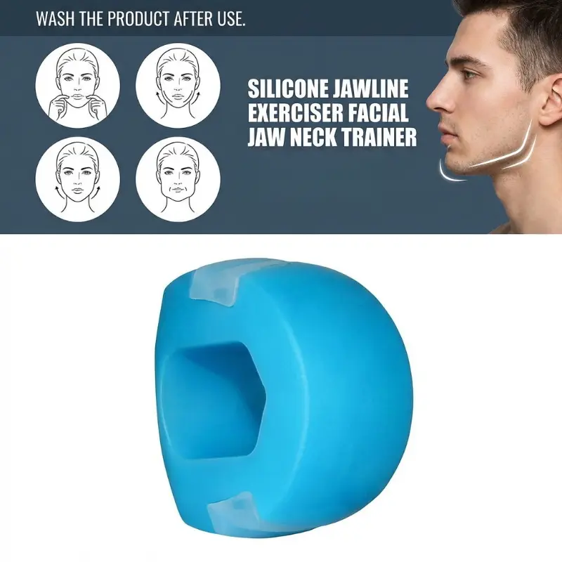Unisex Jawline Exerciser - Practical Pocket-Ready Size Silicone Jawline Shaper, Adjustable Face Toner with Smooth Finish, Compact Lightweight Beauty Equipment for Everyone’s Daily Boxing & Martial Arts Training