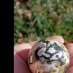 Ocean Jasper Sphere - 8th Vein - Natural Stone - Healing Properties