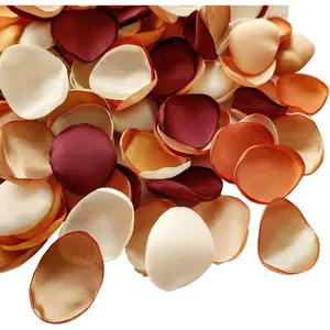 300pcs Terracotta Rose Petals Satin Flower Petals for Wedding Flower Girl Basket Table Centerpieces Aisle Runner Confetti Bridal Shower Dinner Wedding Decoration