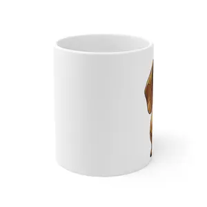 Dachshund Ceramic Mug — Monochrome Gold