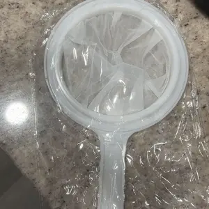 Ultra Fine Mesh Strainer Nylon Food Juice Strainer Yogurt Mesh Sieve Plastic Mesh Colander with Handle Mini Brine Shrimp Separation Net for Kitchen Utensils