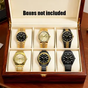 VALENTINE'S DAY GIFT 6-Piece Men's Watch Elegant Gift Box: A must-have trendy accessory for parties and gatherings, showcasing unique taste; also a high-quality business gift for boyfriends Men's Luxury Quartz Watch Set fashionable style