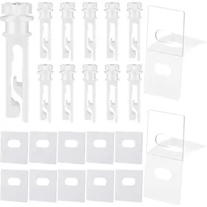 Vertical Blind Repair Tabs and Vertical Blind Stem Replacement Window Blind for Broken and Missing Vertical Blinds Repairing (24 Pieces)