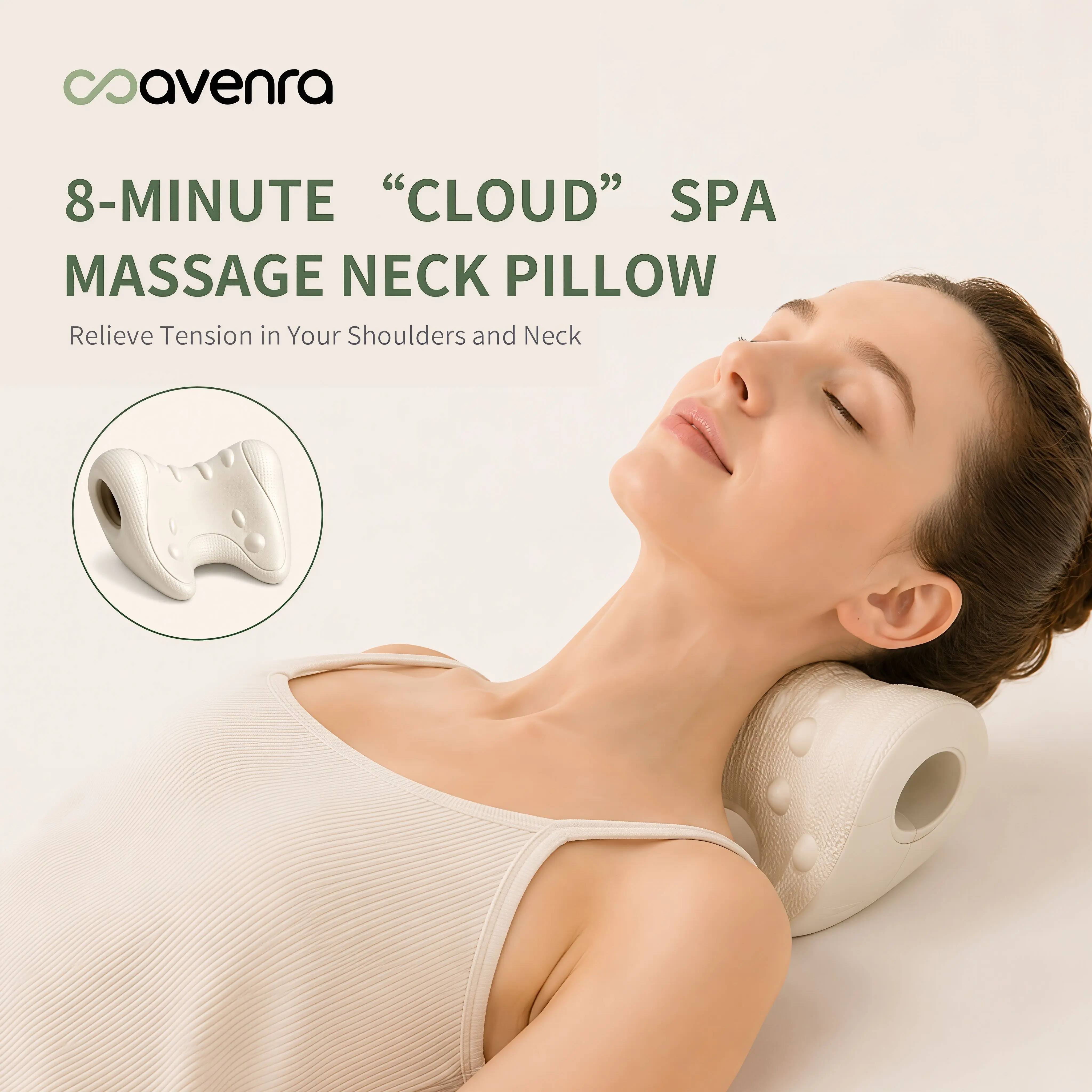 7-Point Neck Massage Pillow – Ergonomic Support for Home Use, Daily Relaxation, Shoulder Relief, Washable EVA Design