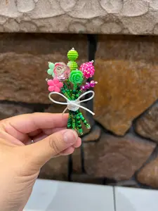 Beaded magnet flower bouquet
