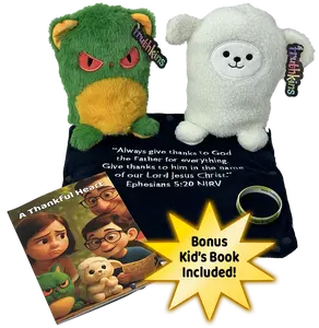 Jealous To Thankful Truthkins Plush Set (Ephesians 5:20)