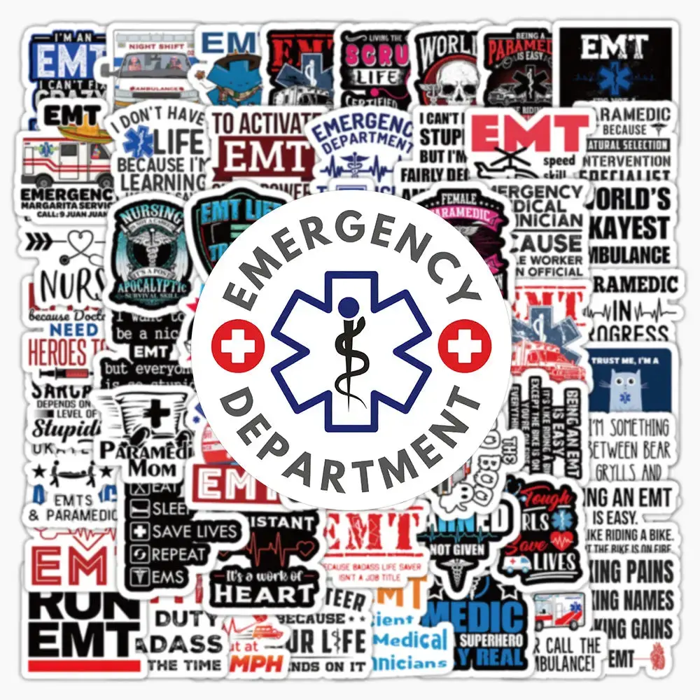 100 EMT Stickers – Emergency Medical Technician Sticker Set