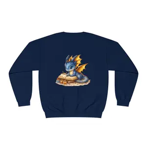 Baby Dragon | Reading | Books | Sweatshirt | Cute | Fantasy | Book Tok |