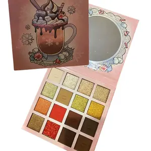 Spoiled Cosmetics Hot Chocolate Palette - Limited Edition Eyeshadow Palette with Mirror & Glitter Shades for Festive Makeup
