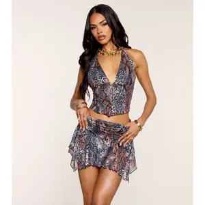 Wild Side Wins Halter Corset Top