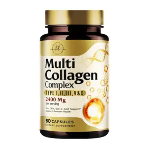 Collagen Peptides for Women 2400mg Per Serving Multi Collagen Capsules with Types I II III V & X Hydrolyzed for Hair Skin Nails Joints Bones Support 60 Capsules