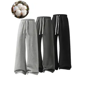 Men's Solid Fashion Loose Sweatpants, Versatile Year-Round Wear Oversize, Ideal for Autumn and Winter Wide Leg Straight Pants Casual Street Dance Pants Comfortable Winter Home Pants  Casual Sports Pants with Rivet Design Fashionab