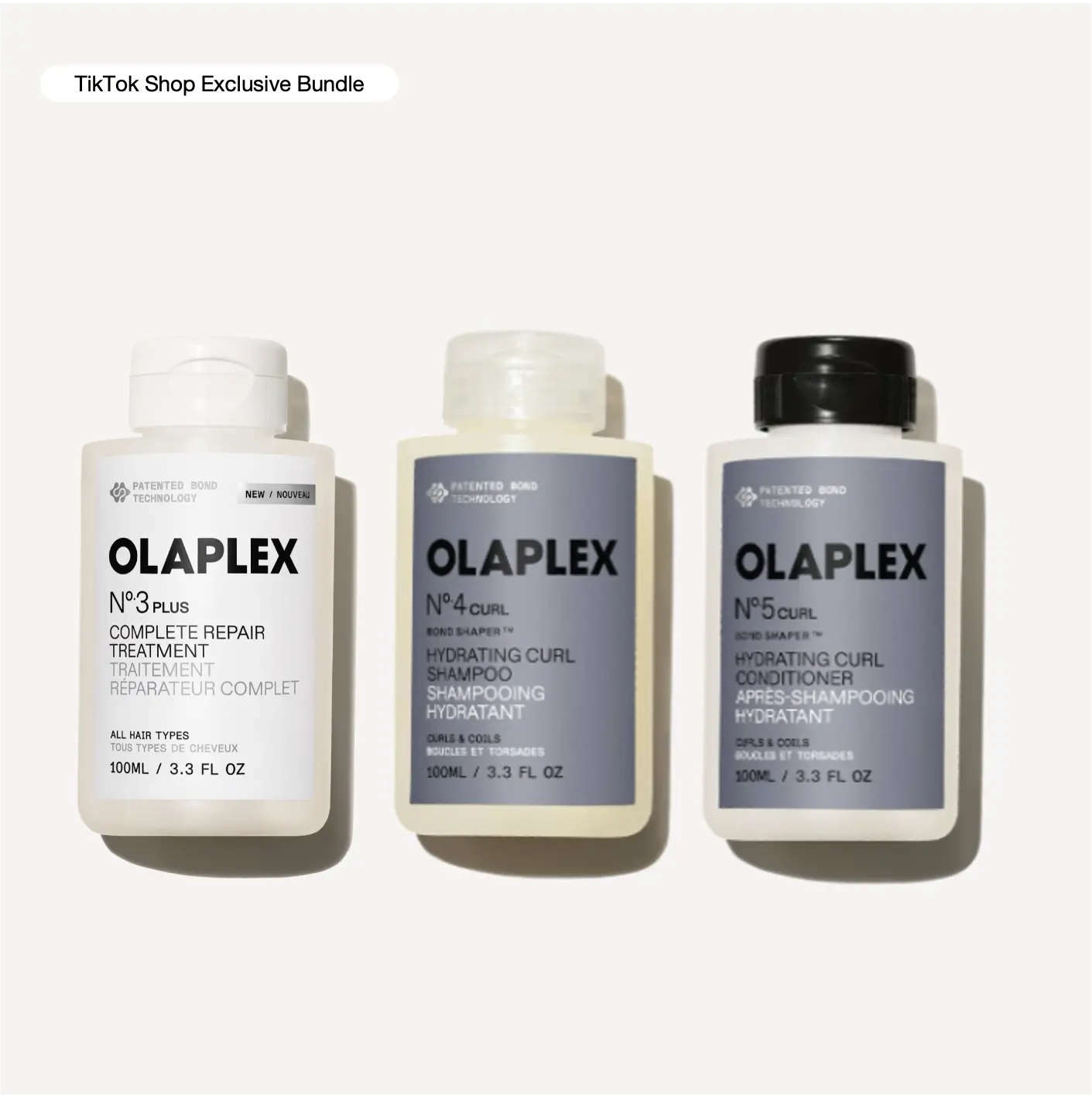 OLAPLEX Complete Repair, Hydrate + Define Trial Set - Reparative Bestsellers for stronger, defined, and more hydrated coils, curls, and waves in one use