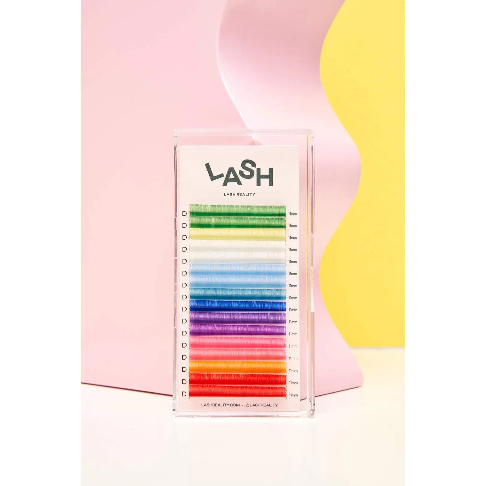 Rainbow Lash Tray / Volume Eyelash Extensions 0.05 / Color Lash Tray for Lash Artists / Mixed Color PBT Fiber