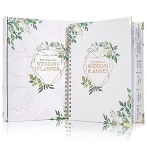 Bride's Wedding Planner & Organizer - Wedding Planner 188 Pages, Gold Foil Hardcover with Metal Corners, 6 Inside Pockets & Countdown Calendar