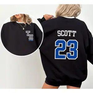 TREE HILL RAVENS Scott 23 Unisex Heavy Blend Crewneck Sweatshirt T-Shirt Hoodie, Oth Gifts, One Tree Hill merch, Nathan Scott, North Carolina, Ravens - Double Sided