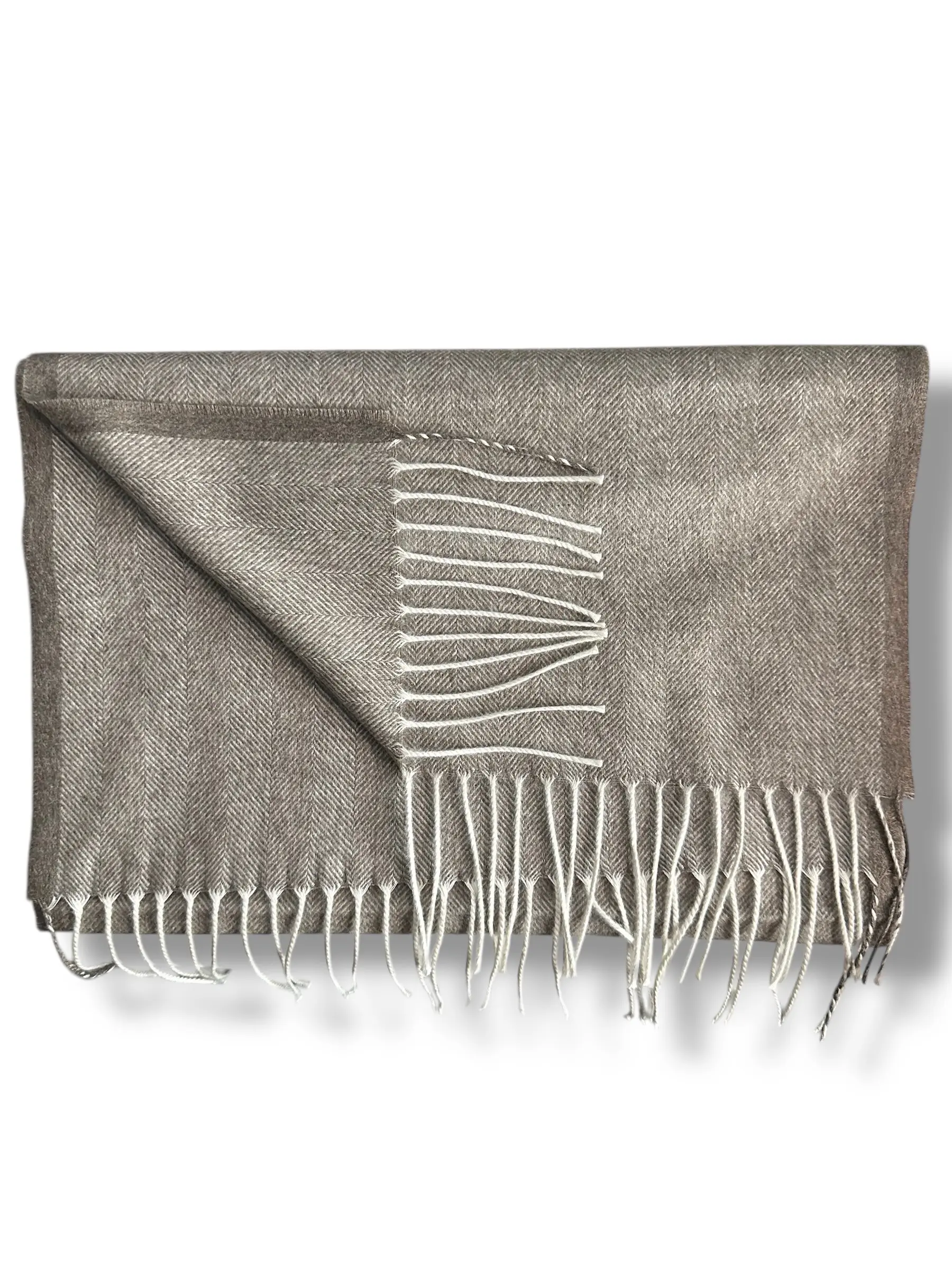 SUITCAFE Herringbone Silk & Cashmere Scarf Made In Italy scarves