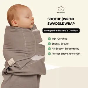 [Registry Must-Have] KeaBabies 3-Pack Soothe (Wren) Swaddle Wraps - Ultra-Breathable Waffle Knit Organic Cotton - Perfect for All-Season Comfort and Newborn Sleep