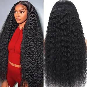 Bling Hair 13x6 Deep Curly Wigs Human Hair Pre Plucked Pre Cut HD Lace Wigs Wear Go 13x4 Glueless With Drawstring One-Step 13x6 HD Frontal Lace Deep Wave Wig Natural Hairline