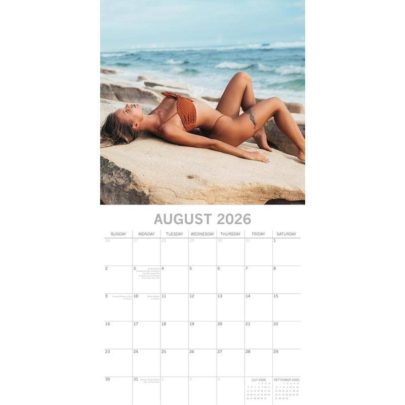 2026 Square Wall Calendar - Beach Babes 12 x 12 Inch Monthly View, 16-Month, Unveiled me, Includes 180 Reminder Stickers 2026 Square Wall Calendar - Beach Babes 12 x 12 Inch Monthly View, 16-Month, Unveiled me, Includes 180 Reminder Stickers