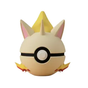 Rapidash Poke Ball - Inspired 3D Printed Collectible