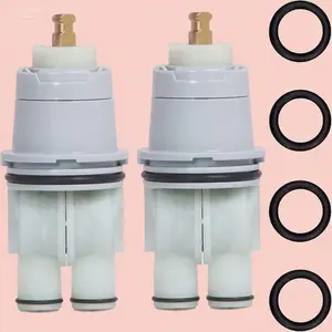 Universal Shower Valve Cartridge Repair Kit - 2 Pcs, Compatible with Delta 13/14 Series Faucets, Single-Handle Replacement for Monitor Shower Cartridge, Durable Universal Valve Assembly, Easy Installation, No Leak Design