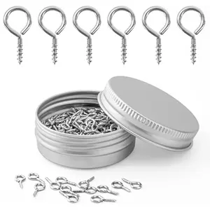 300 Count Small Metal Eye Pin Screws 10x5mm for DIY Charm Bead Pieces Arts Crafts Projects Cork Top Bottles Durable Rust Resistant Iron Material