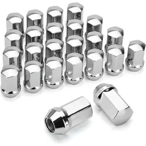 24pcs 14x1.5 OEM Lug Nuts 1.75 inch(45mm) 7/8" Hex(22mm), M14-1.5 One-Piece Wheel Lugnuts for Silverado & Tahoe GMC Sierra 1500 Buick Cadillac Chrysler