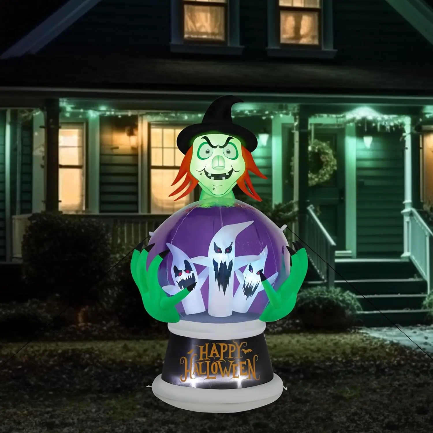 VINGLI Inflatable Halloween Outdoor Decorations, Blow Up Yard Decorations, Built-in LED Lights Décor for Indoor Home Party Garden Lawn Store