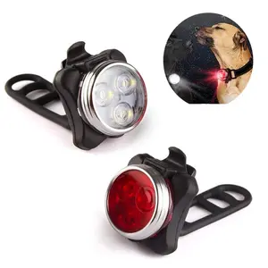 USB Rechargeable Bike Light Set - Super Bright Front Headlight and Rear LED Bicycle Light with 650mah Battery - 4 Light Mode Options