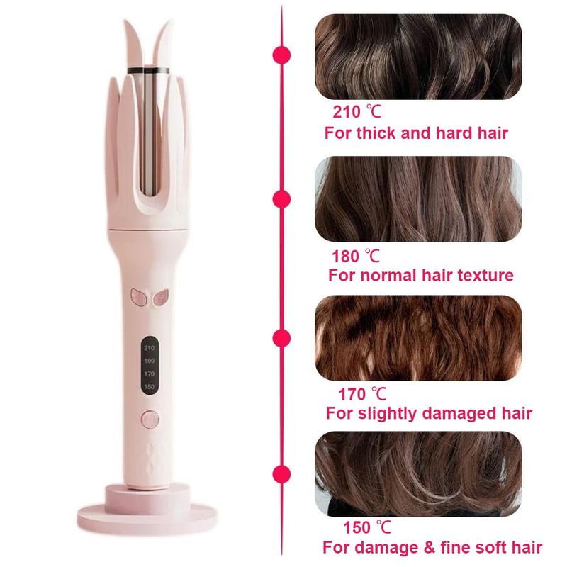 Automatic Curling Stick, 28mm Hair Curler, Negative Ion Automatic Hair Hair Curl Wand, 4 Modes Temperatures Rotating Curling Iron for Women, Hair Styling Tools for Home, Automatic Hair Curling Iron,gifts for mother