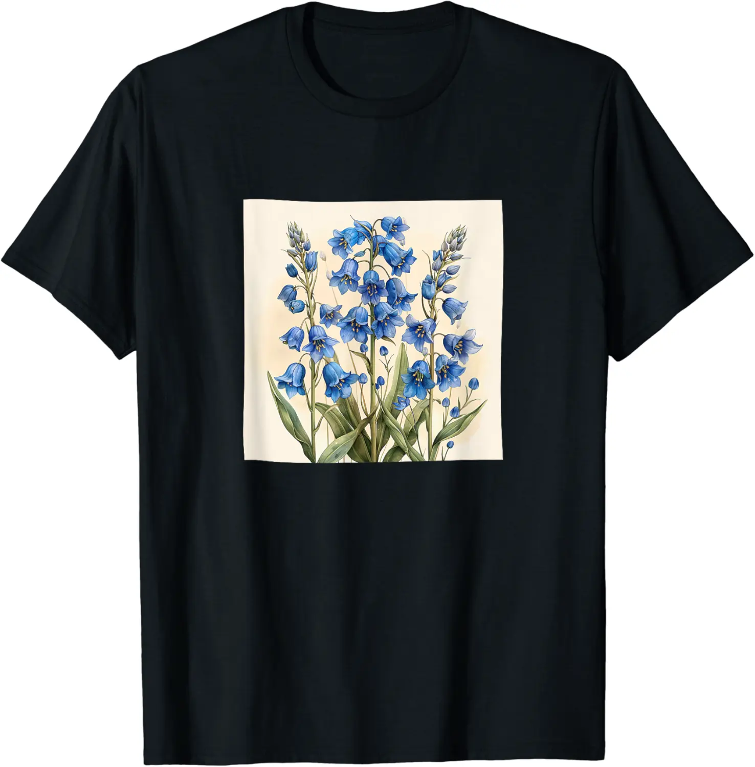 Bluebell Bouquet Floral Pastel Colors Graphic T-Shirt - Phoebeumba Shop 60B0D8KWXVVH