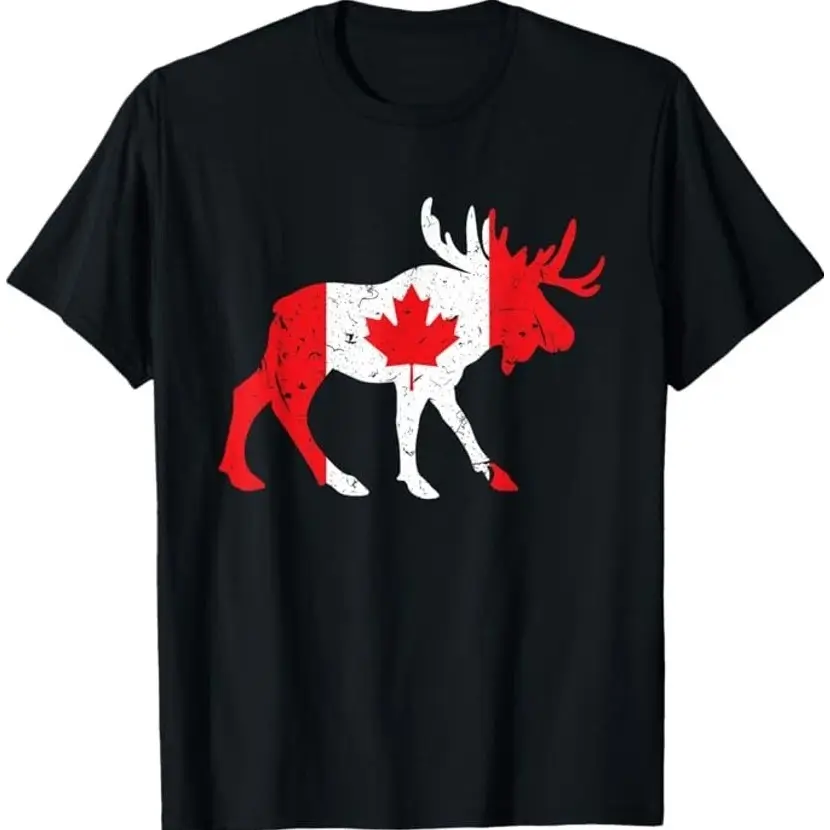 Maple Leaf Animal Canadian Flag Canada Unisex T-Shirt