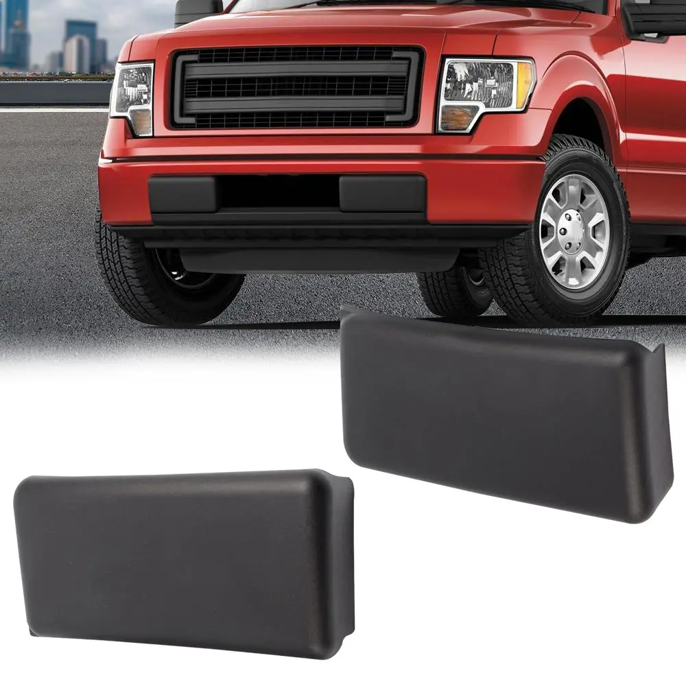 Fit For Ford F150 2009-2014 Front Bumper Guards Pads End Caps Cover Trim Pair