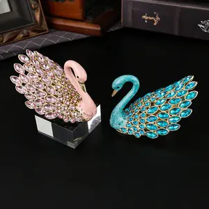 Elegant Swan Jewelry Box, Luxury Desktop Organizer, Creative Valentine's Day Gift, Small Storage Box, Decorative Tabletop Display