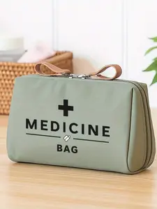 Portable Medicine Bag, Large Capacity First Aid Kit, Vintage Women's Medicine Bag, Small Pill Box and Emergency Bag, Travel Outdoor Essential, Travel Safety Kit