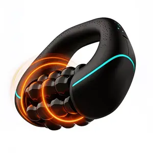 Mini Roller Impact Massager, Full Body Deep Tissue Massage, Rechargeable, Three-Speed Rotation, Neck Shoulder Back Relief, Portable Electric Massager