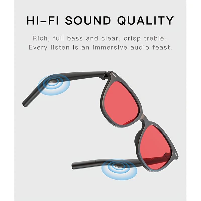 AI Smart Bluetooth Glasses for Men and Women, Gradient Tint,Real Time Translation, Voice Assistant, Hands-Free Calls, Indoor Protection for Iphone Android Music,Open-Ear Audio for Travel, Work Vlog