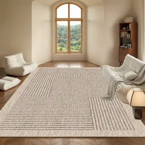 1.6cm thick imitation cashmere Faux Cashmere Rug living room carpet, modern abstract striped printed pattern Rugs sofa decoration large carpet, soft and comfortable plush home decorative rug home decoration area decoration carpet home decoration carpet