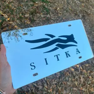 SITKA inspired Front Acrylic License Plate