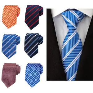 6 Packs Men's Narrow Wide Polyester Textured Tie, Classic Silk Tie Woven Jacquard Neck Ties for Student, Campus, Shirt, Event Decoration