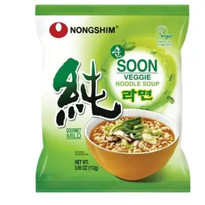 Nongshim Soon Veggie Savory Vegan Ramyun Ramen 4pk