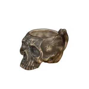 Burn The Ships Handmade Ceramic Skull Lather Bowl Premium Quality for Rich Lather & Easy Cleaning Unique Design for Wet Shaving Enthusiasts